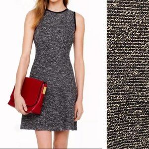 J. Crew Wool Boucle Tweed Sleeveless gray Dress sz 14